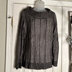 Jones New York size L excellent condition cowl neck sweater purplish gray. $25